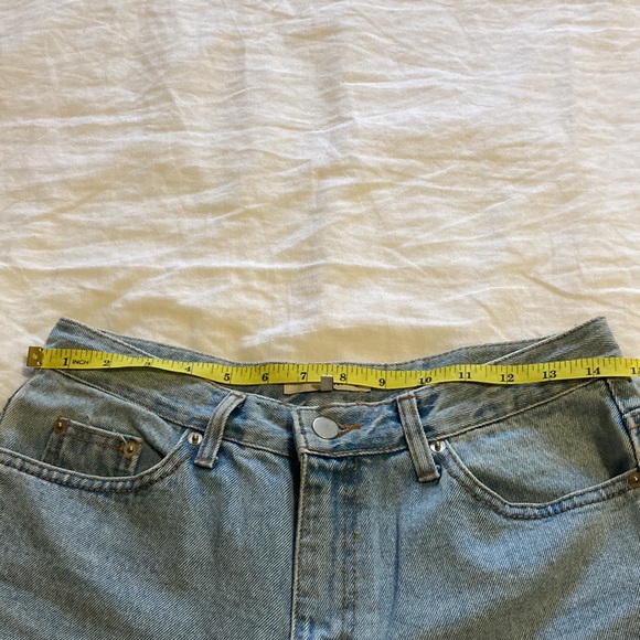 Super high waisted wide leg light wash Oak + Fort denim - Picture 6 of 7